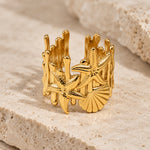 Nerissa Gold Starfish and Coral Statement Ring – photo 1