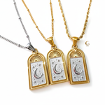 Selara – Tarot Moon Necklace, Celestial Charm Pendant.