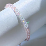 Pink Crystal Beaded Bracelet