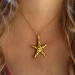 Gold Starfish Pendant Necklace