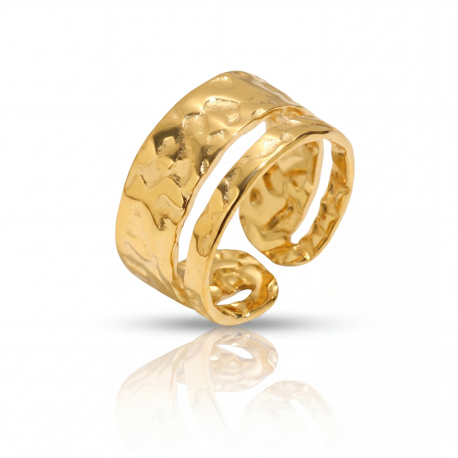 Aureline Molten Gold Adjustable Statement Ring