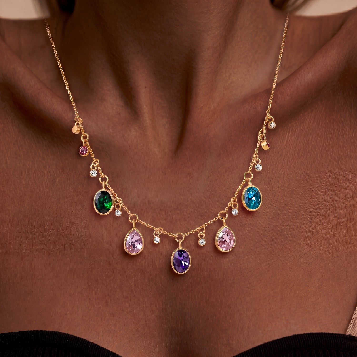 Zaria Charm Crystals Necklace.
