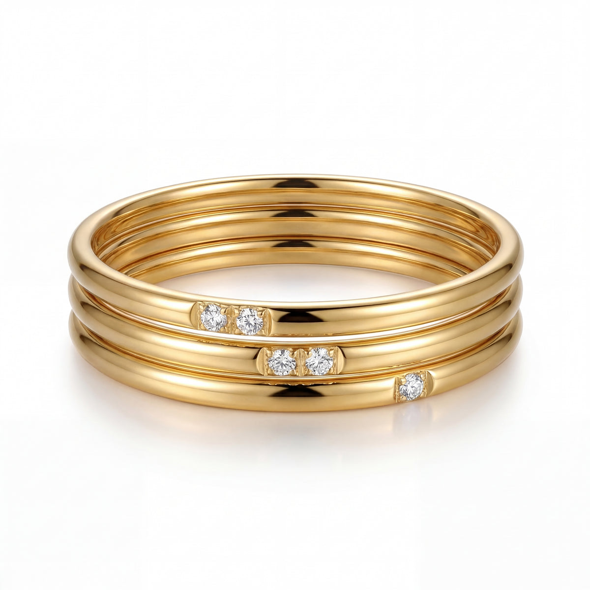 Delicate tree Beaded Rings with Zirconia 