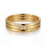 Delicate tree Beaded Rings with Zirconia 