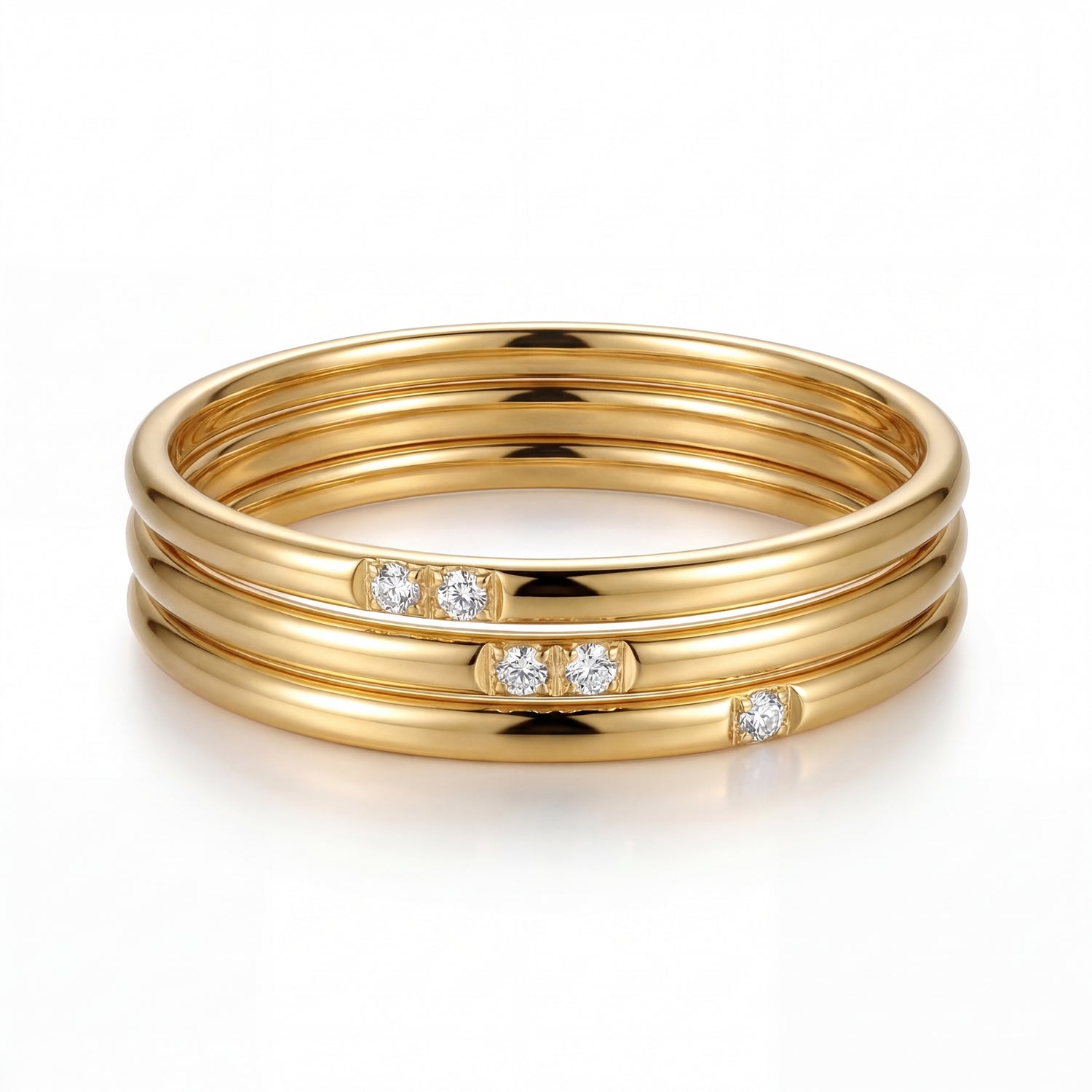 Delicate tree Beaded Rings with Zirconia 