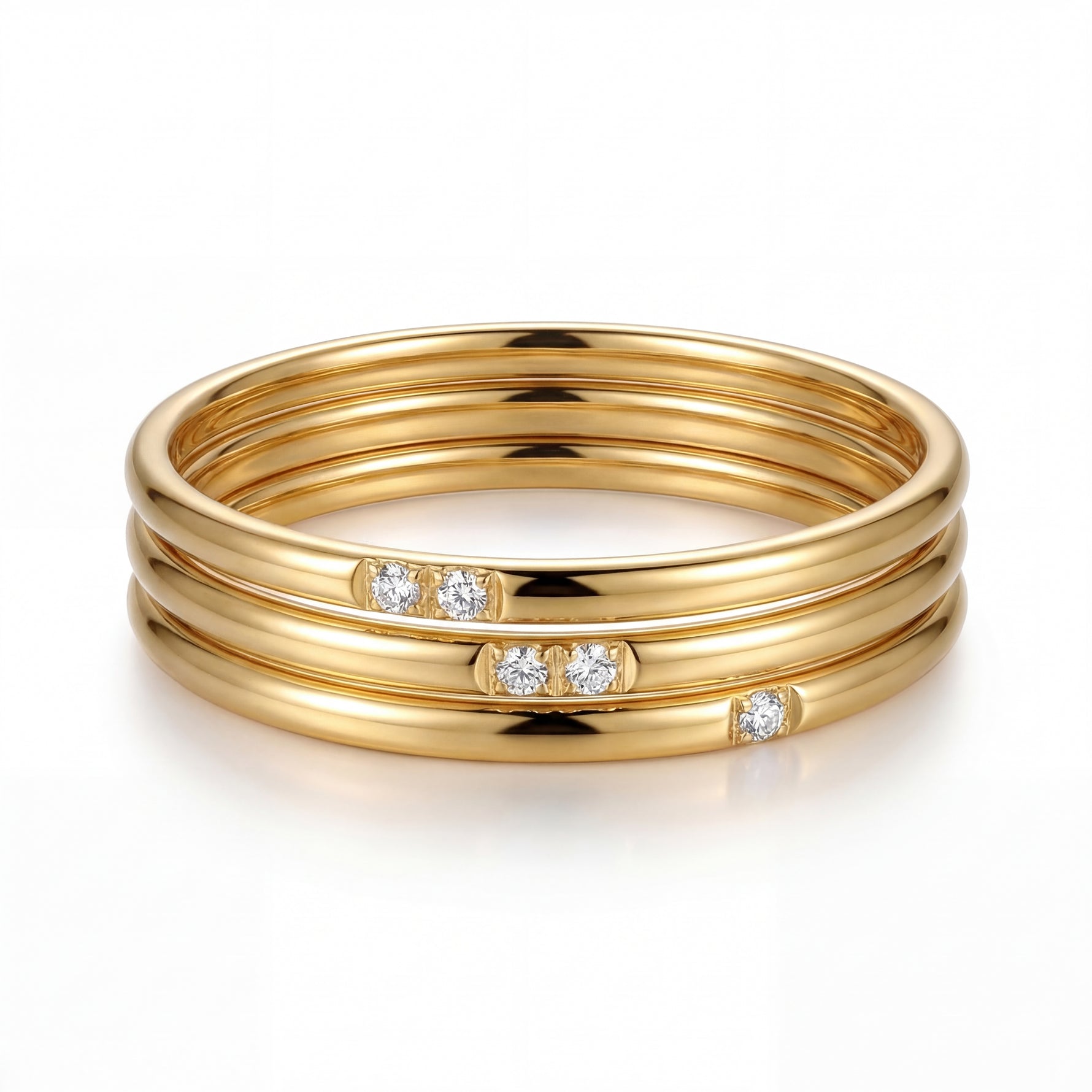 Delicate tree Beaded Rings with Zirconia 