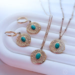 Turquoise Necklace and Earrings Set