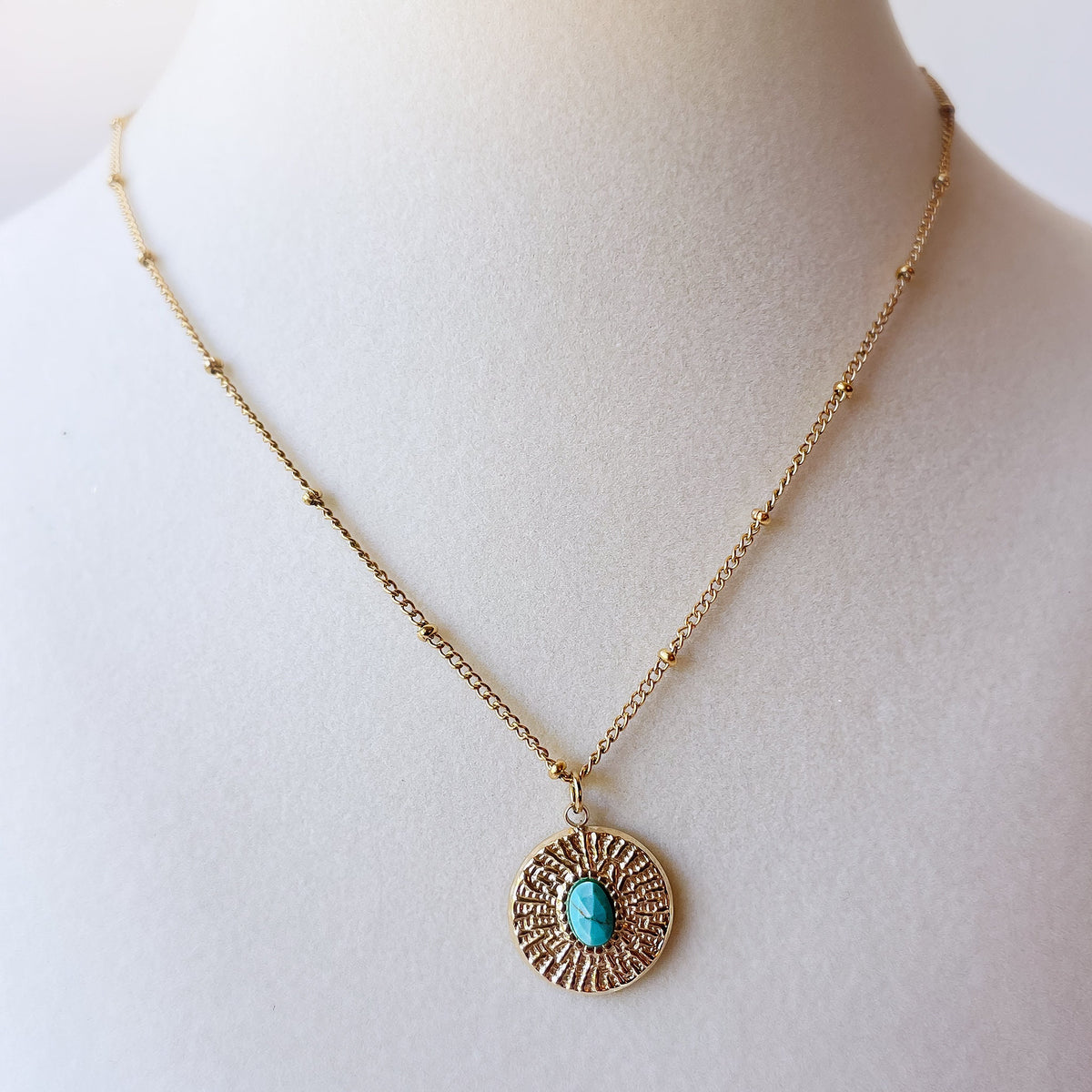Turquoise Necklace and Earrings Set