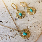 Turquoise Necklace and Earrings Set