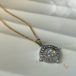 Celestial Eye Amulet Necklace with Silver Sun
