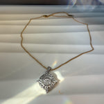 Celestial Eye Amulet Necklace with Silver Sun