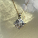 Celestial Eye Amulet Necklace with Silver Sun