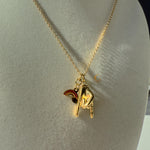 I Love You Sign Language and Rainbow Charm Necklace