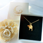 I Love You Sign Language and Rainbow Charm Necklace