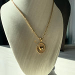 Sunburst 3D Heart Medallion Necklace