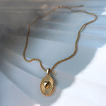 Sunburst 3D Heart Medallion Necklace