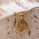 Moonlight Glow Crescent Moon Necklace with Crystals