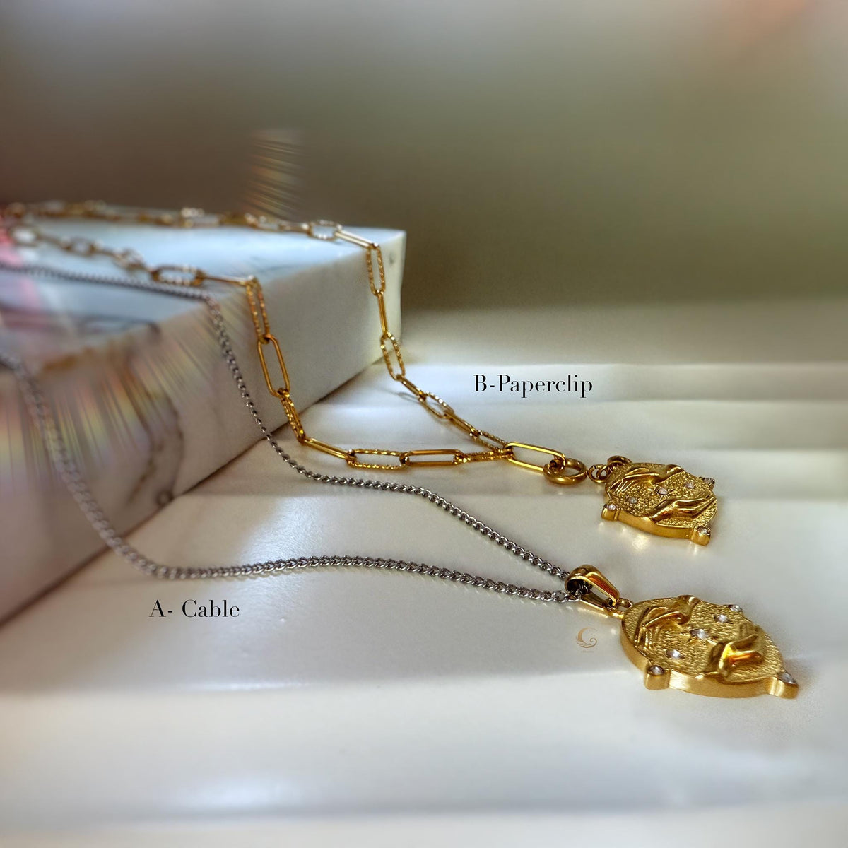 Tarot Sun and Stars Pendant Necklace