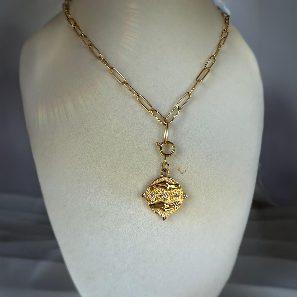 Tarot Sun and Stars Pendant Necklace