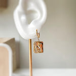 Abstract Gold Face Earrings