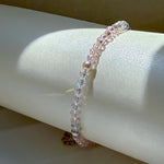 Pink Crystal Beaded Bracelet