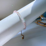 Pink Crystal Beaded Bracelet