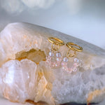 Pink Crystal Huggie Hoop Earrings