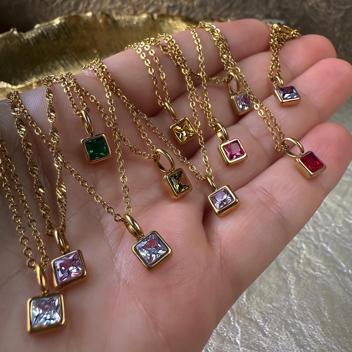 Birth Month Crystal Necklace