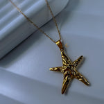 Gold Starfish Pendant Necklace
