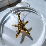 Gold Starfish Pendant Necklace