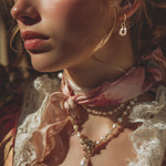 Pink Crystal Huggie Hoop Earrings