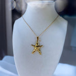 Gold Starfish Pendant Necklace