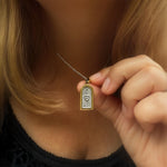 Gold and Silver Sacred Heart Sunburst Necklace
