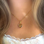 Triple Heart Layered Necklace with Cubic Zirconia