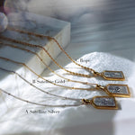 Gold and Silver Sacred Heart Sunburst Necklace