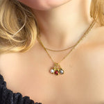 Gold Bean Pearl Charm Necklace