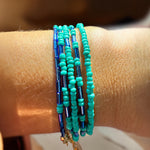 Turquoise and Blue Beaded Bracelet