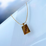 Moon and Stars Pendant Necklace on Snake Chain