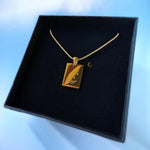 Moon and Stars Pendant Necklace on Snake Chain
