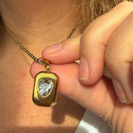 Bold Crystal Heart Pendant Necklace on Rope Chain