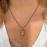 Bold Crystal Heart Pendant Necklace on Rope Chain